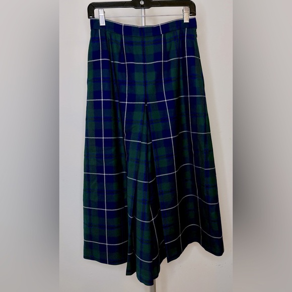 D. Byford tartan plaid Scottish wool culottes skirt pants side zip size 28 waist - Picture 10 of 10